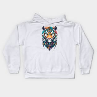 Abstract Fantasy Tiger Kids Hoodie